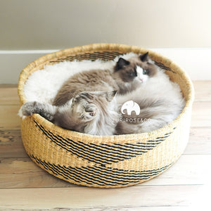Round Cat Bed - Cat-Small Dog Bed With Cushion
