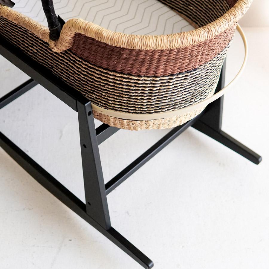 Black Moses Basket Stand ZuriRose & Co LLC