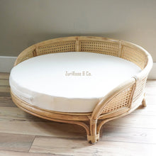 Load image into Gallery viewer, XL Handmade Rattan Dog Bed | Rattan Pet Bed | Dog Basket Bed | Wicker Dog Bed Basket | Woven Dog Bed Basket | Natural Pet Bed | Pet Basket