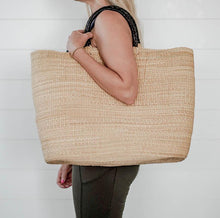 Load image into Gallery viewer, XL Tote Day Bag W/ Leather