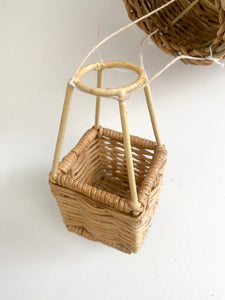 rattan wicker hot air balloon - nursery decor with wicker