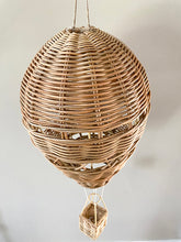 Load image into Gallery viewer, rattan wicker hot air balloon - nursery decor with wicker