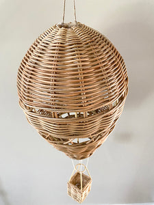 rattan wicker hot air balloon - nursery decor with wicker