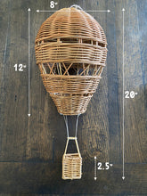 Load image into Gallery viewer, rattan wicker hot air balloon - nursery decor with wicker