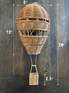 rattan wicker hot air balloon - nursery decor with wicker