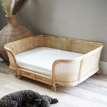 Load image into Gallery viewer, XL Handmade Rattan Dog Bed | Rattan Pet Bed | Dog Basket Bed | Wicker Dog Bed Basket | Woven Dog Bed Basket | Natural Pet Bed | Pet Basket