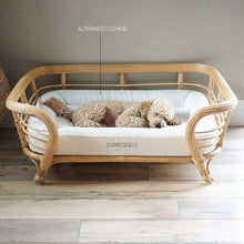 Load image into Gallery viewer, XL Handmade Rattan Dog Bed | Rattan Pet Bed | Dog Basket Bed | Wicker Dog Bed Basket | Woven Dog Bed Basket | Natural Pet Bed | Pet Basket