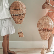 Load image into Gallery viewer, rattan wicker hot air balloon - nursery decor with wicker