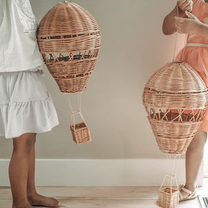 rattan wicker hot air balloon - nursery decor with wicker