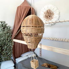 Load image into Gallery viewer, rattan wicker hot air balloon - nursery decor with wicker