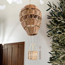 Load image into Gallery viewer, rattan wicker hot air balloon - nursery decor with wicker