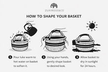 Load image into Gallery viewer, How to shape your ghana basket
