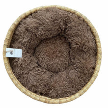 Load image into Gallery viewer, Wicker Cat Basket - Cat-Small Dog Bed With Cushion