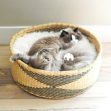 Load image into Gallery viewer, Round Cat Bed - Cat-Small Dog Bed With Cushion