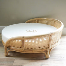 Load image into Gallery viewer, XL Handmade Rattan Dog Bed | Rattan Pet Bed | Dog Basket Bed | Wicker Dog Bed Basket | Woven Dog Bed Basket | Natural Pet Bed | Pet Basket