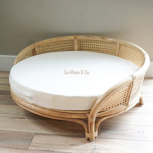 XL Handmade Rattan Dog Bed | Rattan Pet Bed | Dog Basket Bed | Wicker Dog Bed Basket | Woven Dog Bed Basket | Natural Pet Bed | Pet Basket