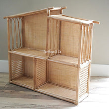 Load image into Gallery viewer, XL Kids Rattan Doll House | Kids Play House | Rattan Furniture | Wooden Doll House | Rattan Doll Bed | Boho Dollhouse | Wabi Sabi Furniture