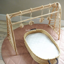 Load image into Gallery viewer, Handmade Rattan Play Gym | Baby Play Mobile | Rattan Montessori Play Gym | Boho Play Gym | Eco Baby | Baby Hanging Toys | Natural Play Gym