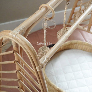 Handmade Rattan Play Gym | Baby Play Mobile | Rattan Montessori Play Gym | Boho Play Gym | Eco Baby | Baby Hanging Toys | Natural Play Gym